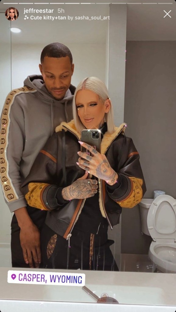 Jeffree Star, Boyfriend Andre Marhold Go on Walk in Wyoming