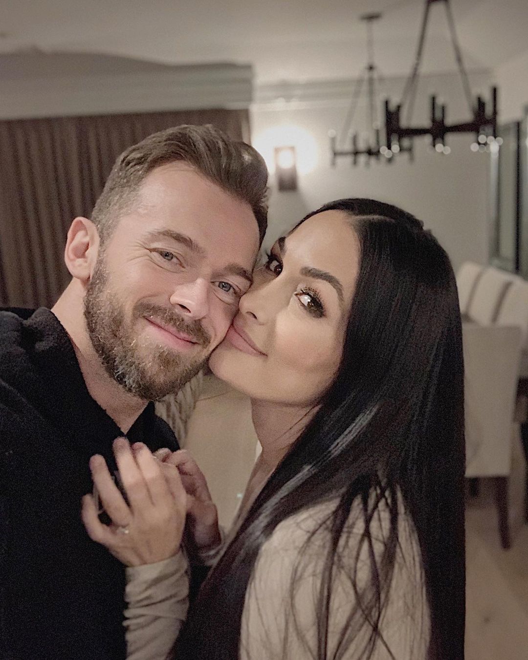 therealnikkibella and Artem Chigvintsev had their son, Matteo, as