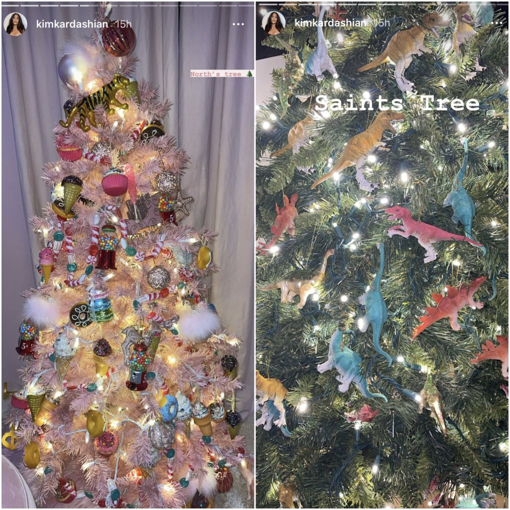 Kim Kardashian S Kids North Saint S Christmas Trees Photos