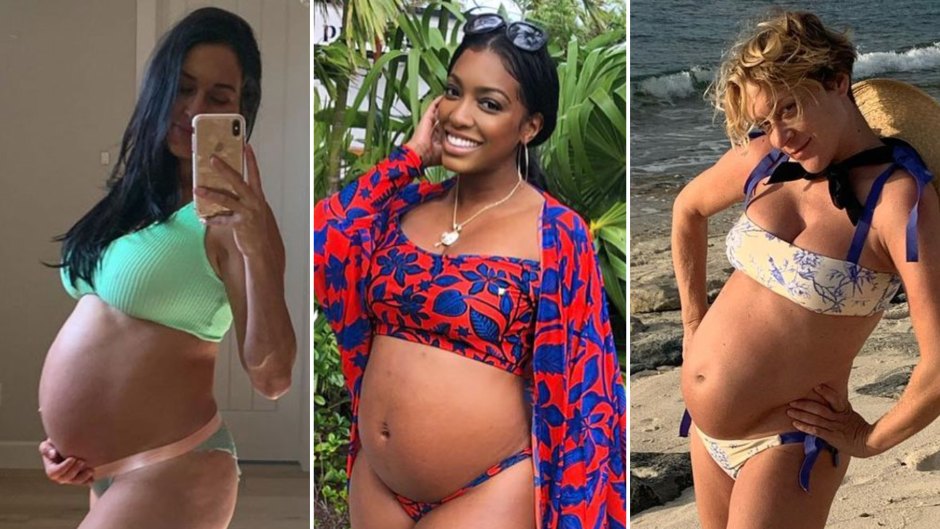 940px x 529px - Pregnant Celebrities in Bikinis: Stars Show Off Baby Bumps
