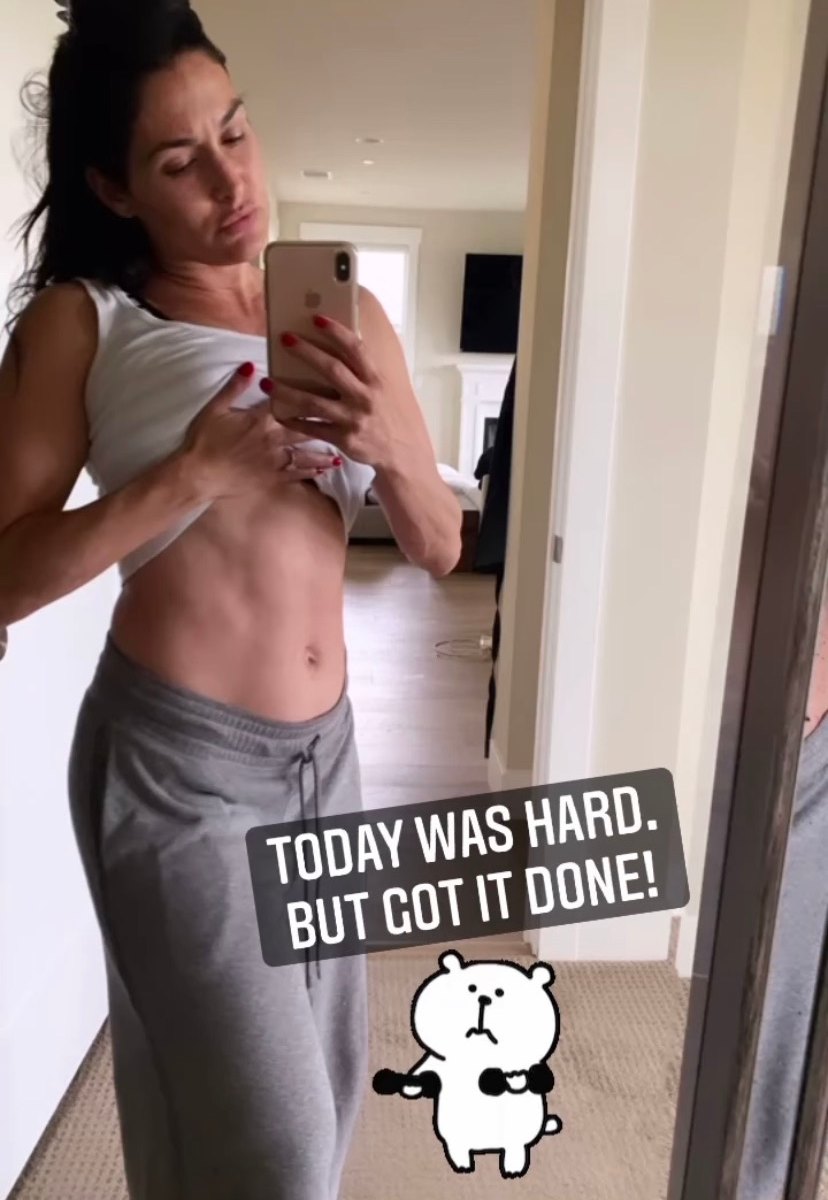 Nikki Bella reveals her postpartum body in Instagram story