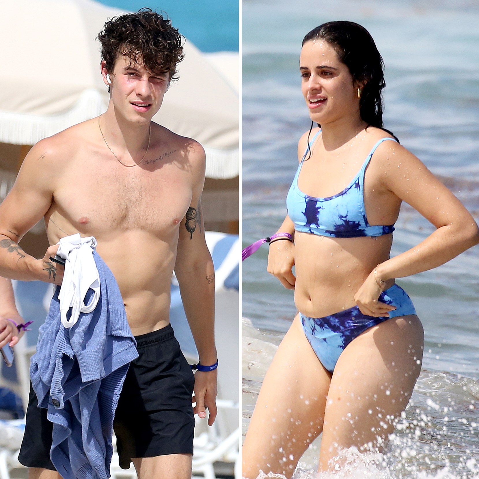 Shawn Mendes, Camila Cabello on Miami Beach Date Photos