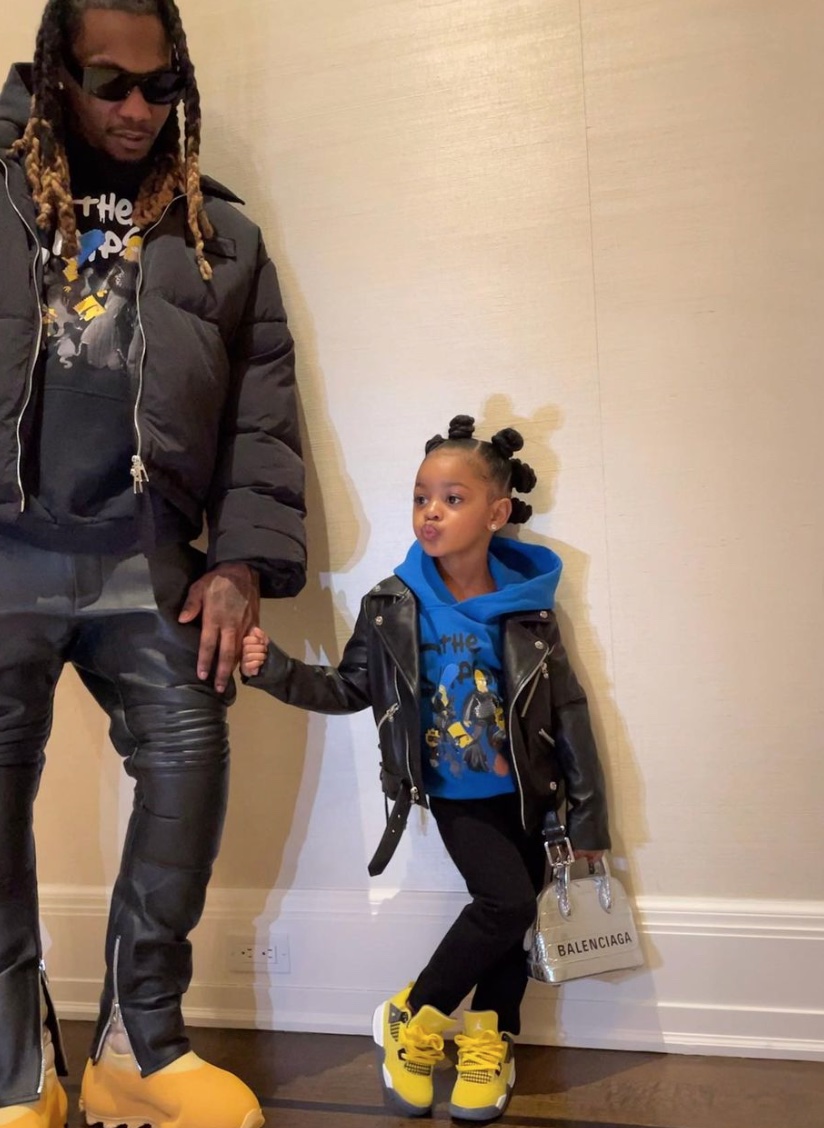 Cardi B's Daughter Kulture Models A Louis Vuitton Backpack: Photos