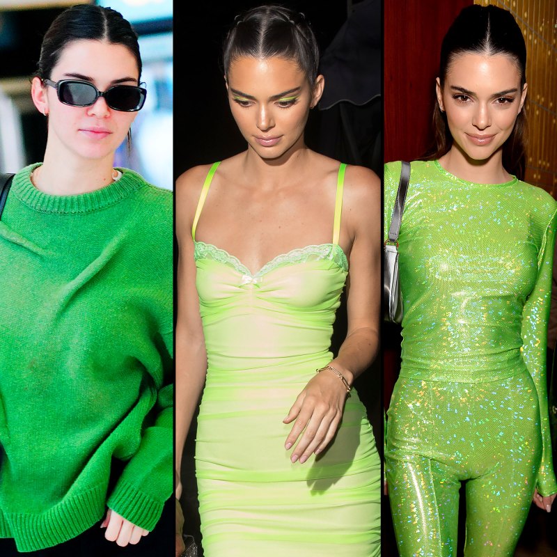Kendall Jenner Wore Pool Slides With Kelly Green