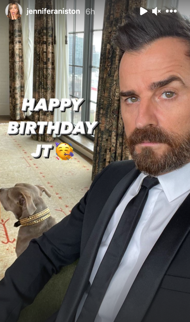 Jennifer Aniston Justin Theroux Birthday Post