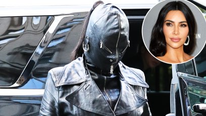 Kim Kardashian Stuns in All Leather, Full-Face Mask in NYC: Photos ...
