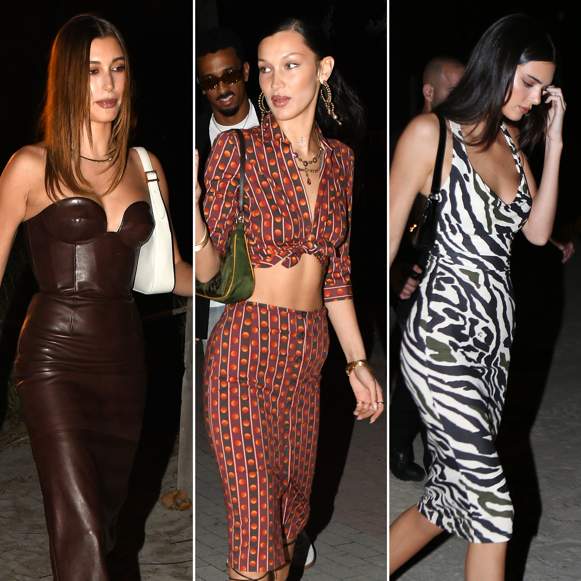 Hailey Bieber, Gigi Hadid and Kendall Jenner Dine in Style