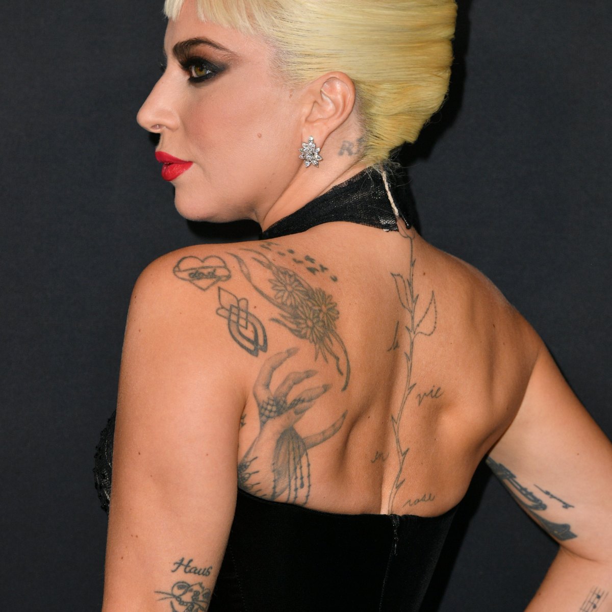 Lady Gaga Wears Sheer Halter Dress for 'House of Gucci' Premiere