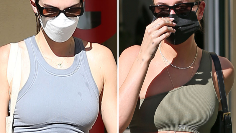 Kendall Jenner, Hailey Bieber Flaunt Abs After Pilates: Photos