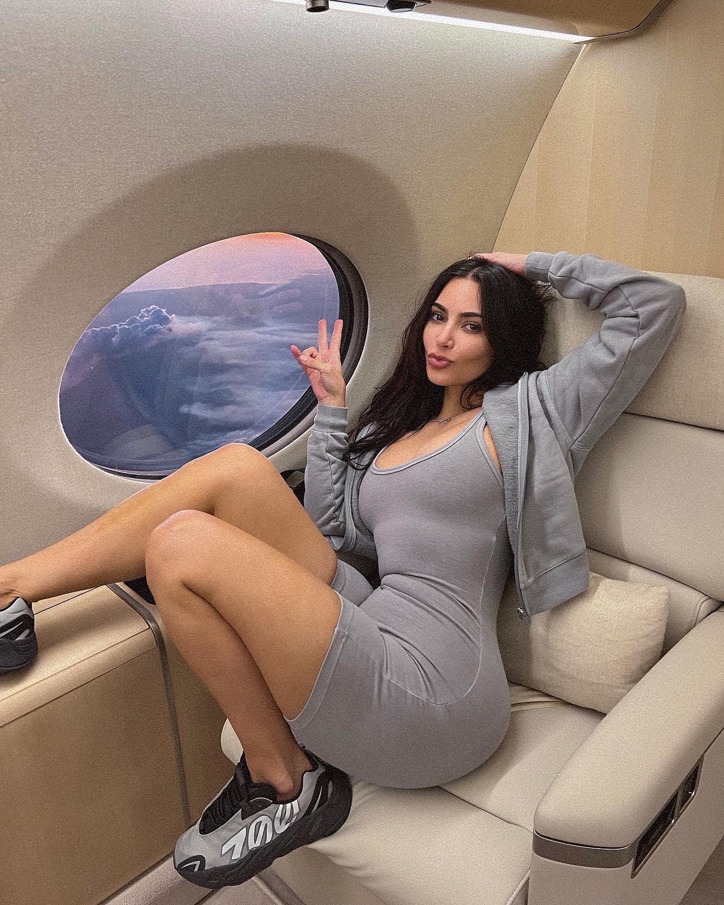 Kim Kardashian Wears Nike Shoes as Subtle Dig at Kanye West Life