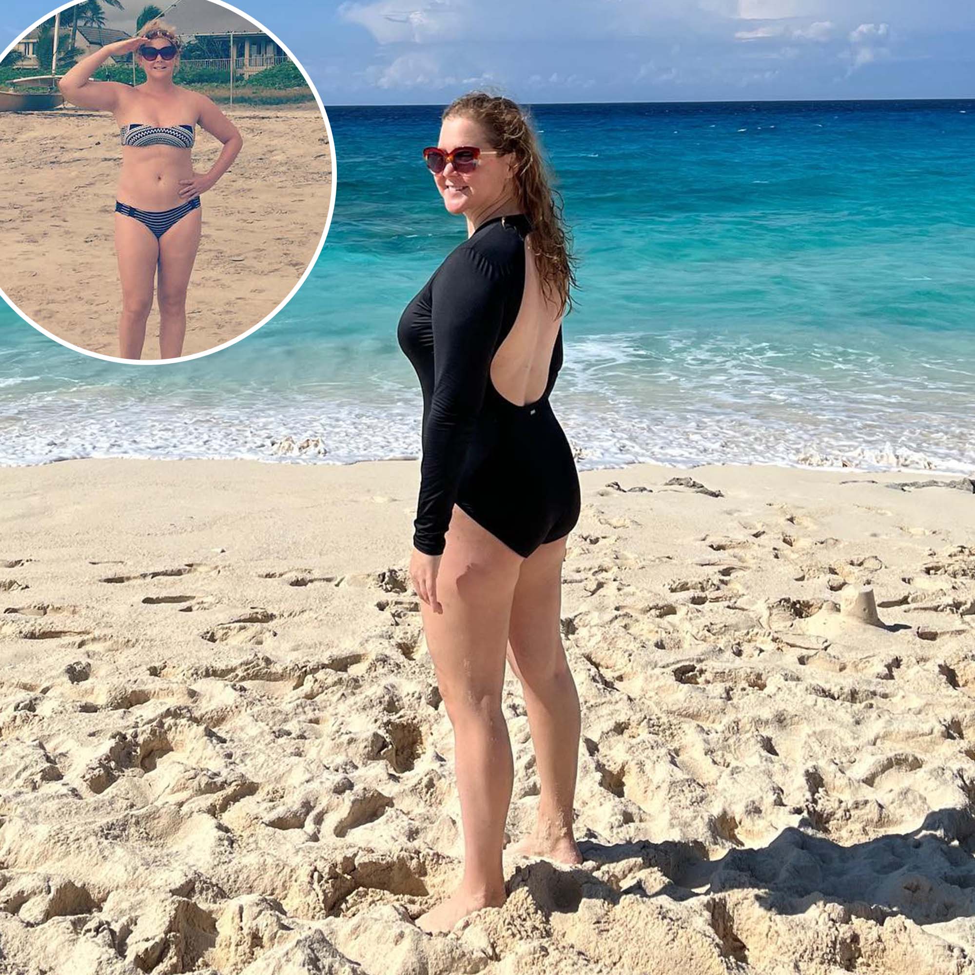 Fat In Nude Beach - Amy Schumer's Swimsuit Photos: See Bikinis, One-Pieces