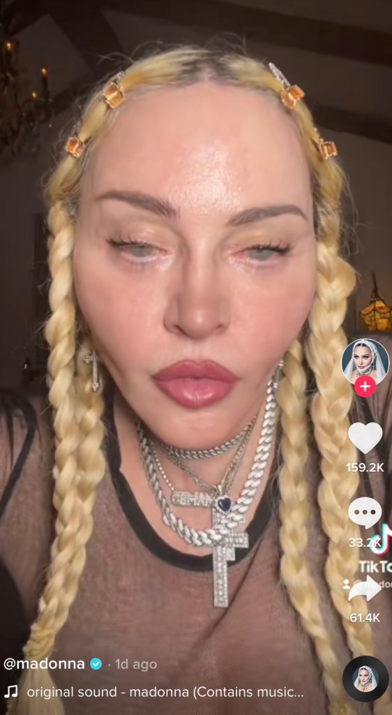 Real Madonna Porn - Madonna Looks Almost Unrecognizable in an 'Unsettling' TikTok