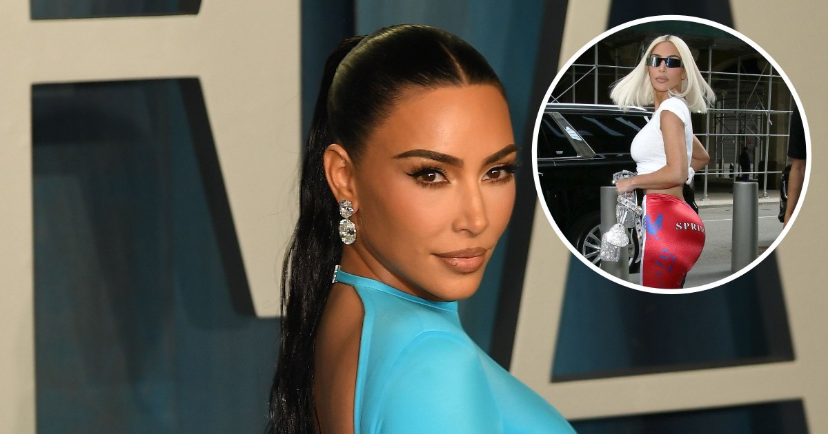 Kim Kardashian flaunts her curves in a skintight SKIMS leather