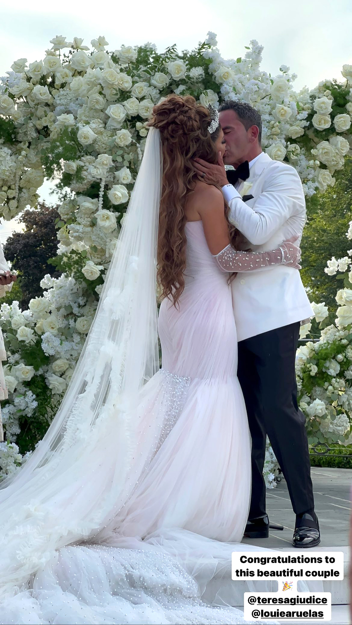 Teresa Giudice Wedding Dress Photos Gown Design Veil Life And Style 