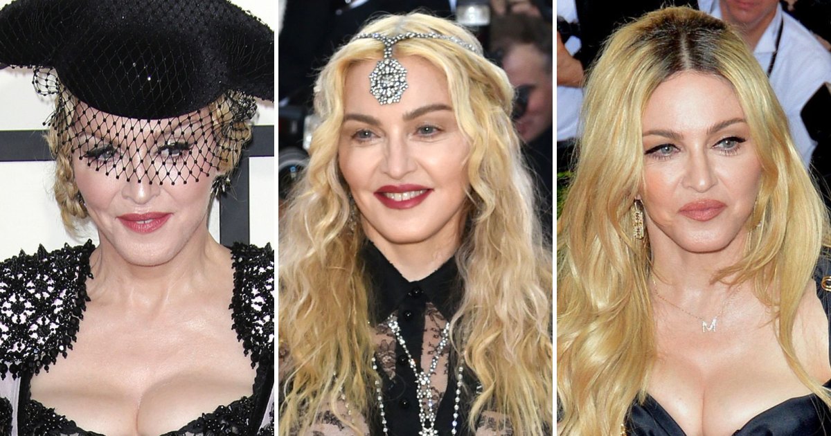 Madonna Goes Braless in a See-Through Mesh Top During Surprise