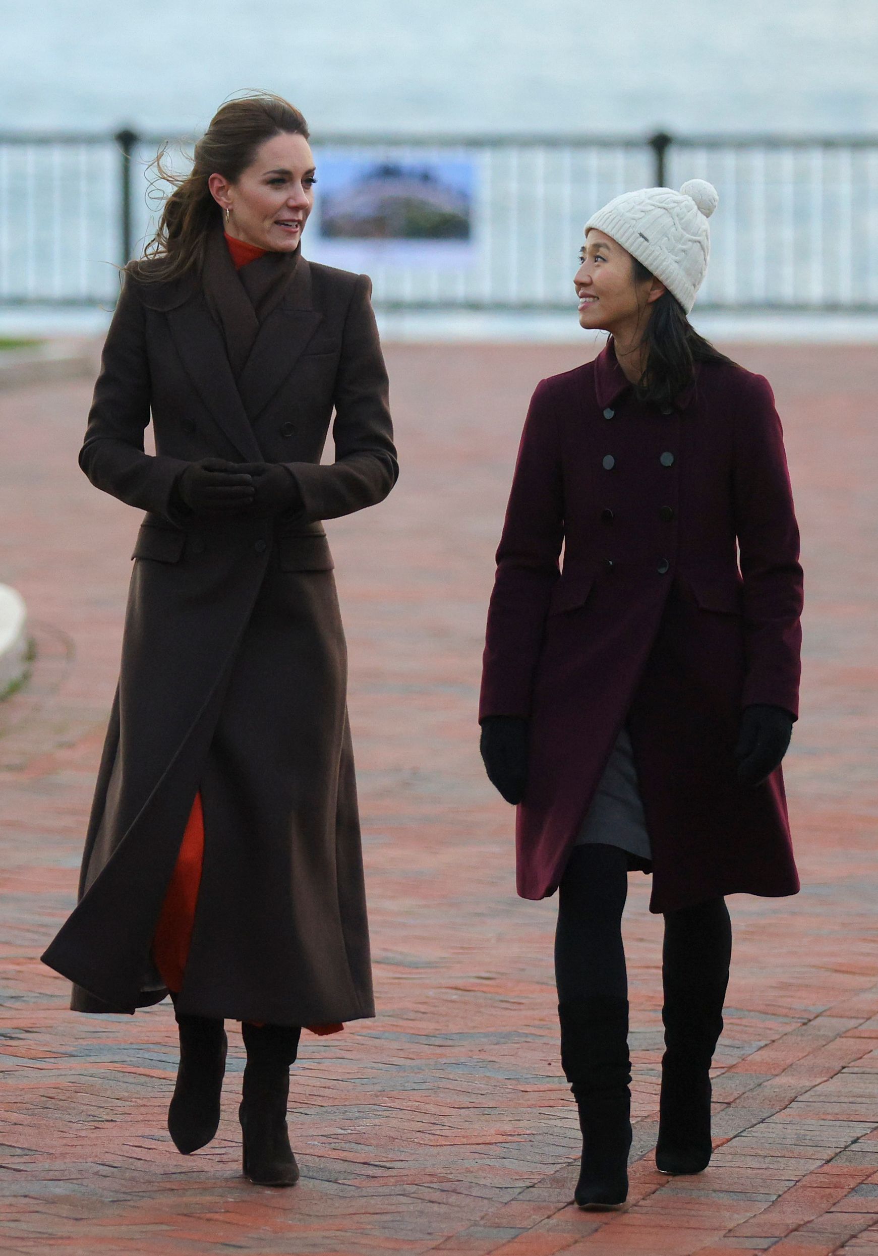 Kate Middleton's Tartan Burberry Dress & McQueen Coat In Boston