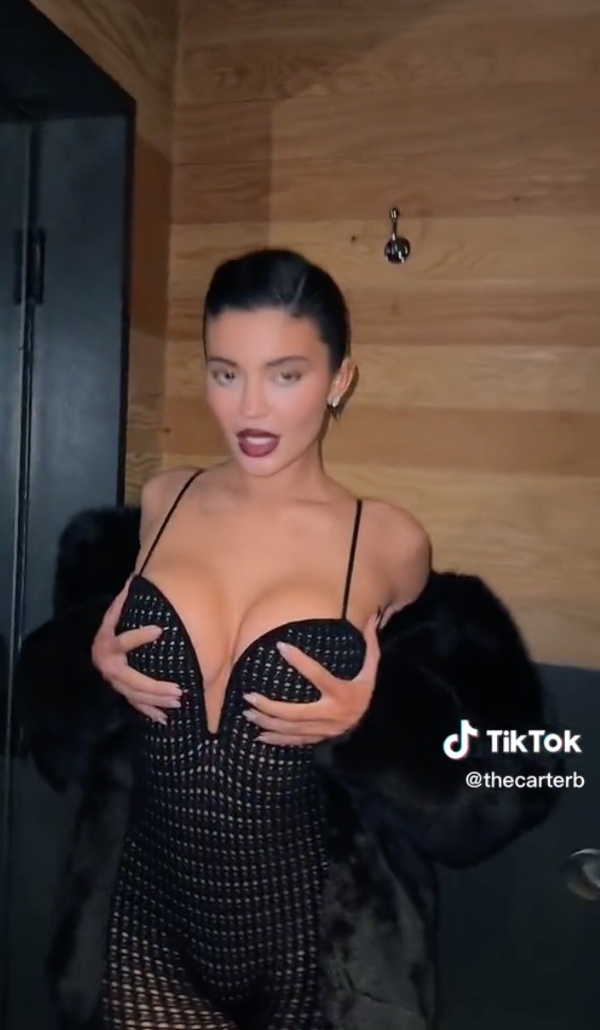 Kylie Jenner Grabs Boobs in Photos: Holding Breasts Pictures