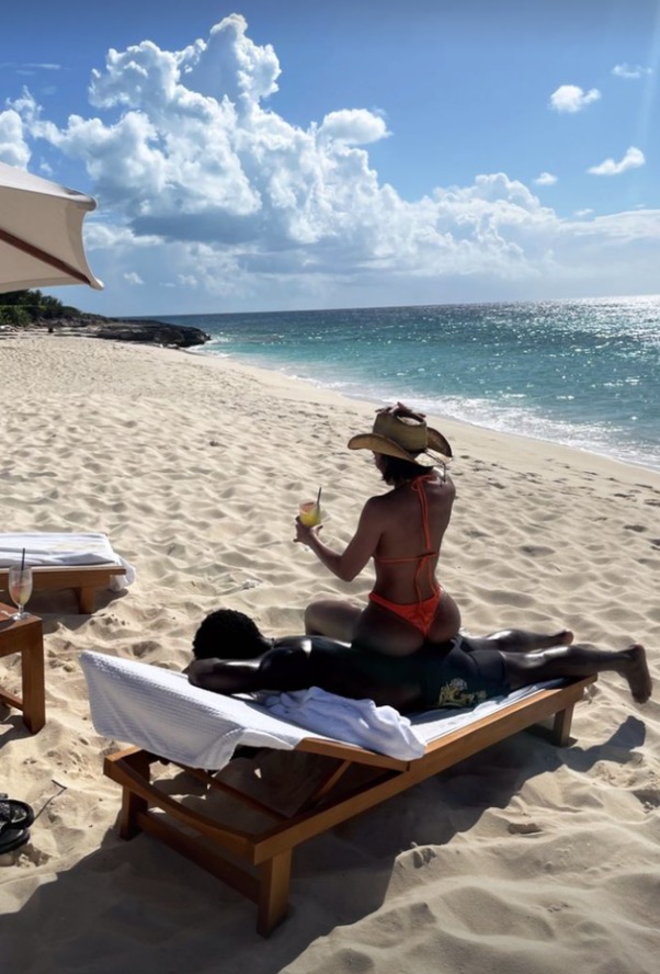 Lori Harvey Goes Barefoot in Bikini for Yacht Ride in Brazil
