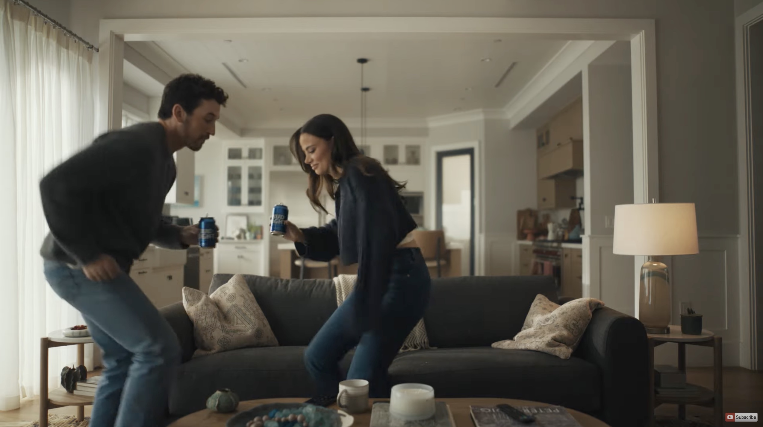 Miles Teller, Keleigh Teller Appear in Bud Light Super Bowl Ad