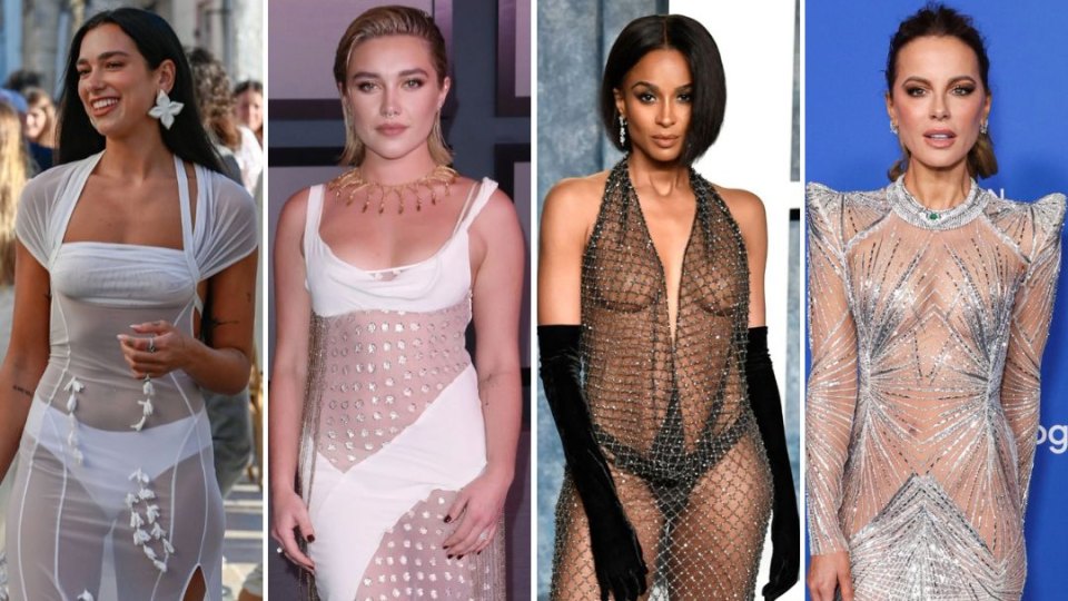 Celeb See Thru Big Nipples - Stars Wearing Sheer Outfits in Photos: See-Through Dresses