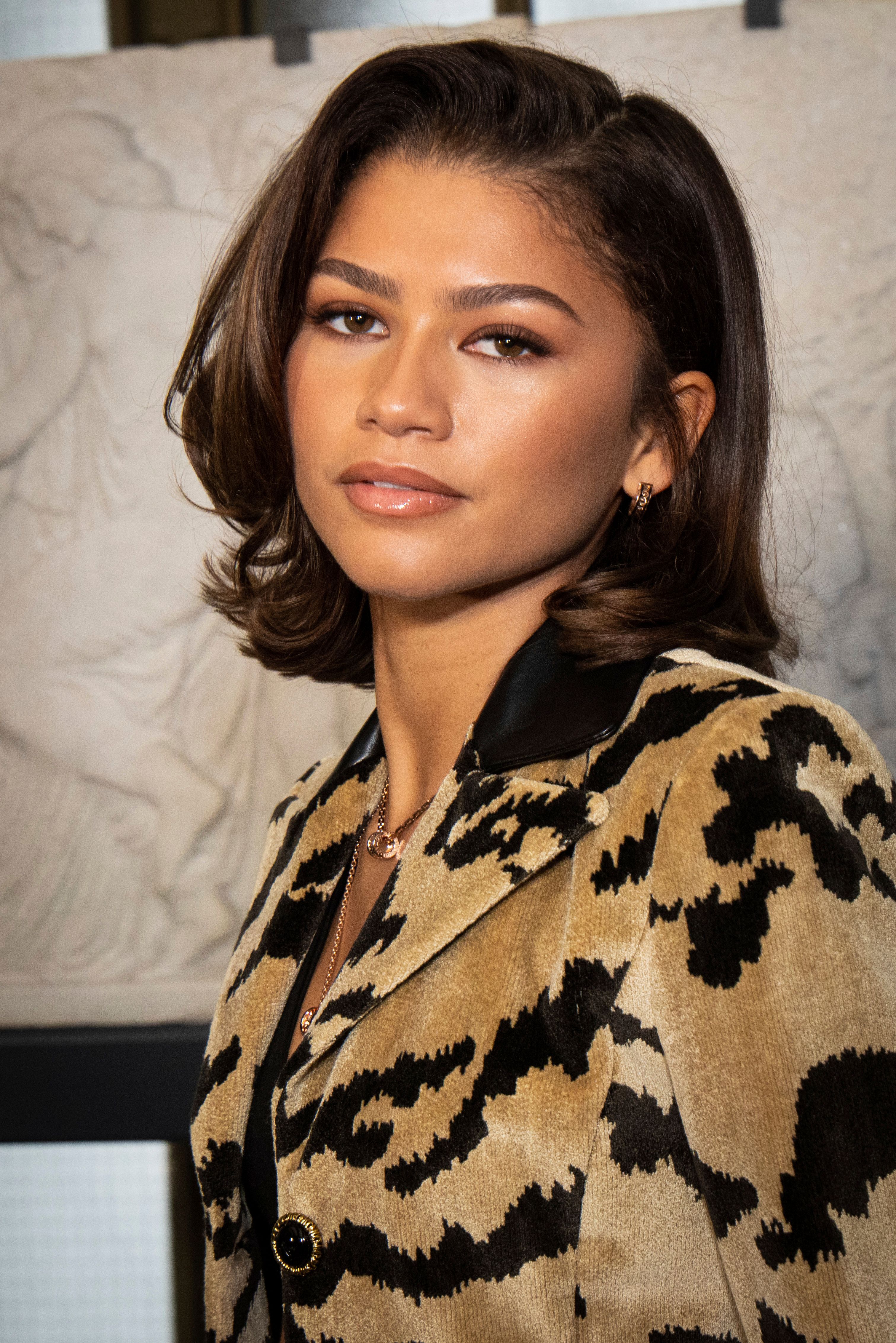 Paris Fashion Week: Zendaya's Printed Single Sleeve Louis Vuitton Skirt Set  Is Couture Chic At Its Finest