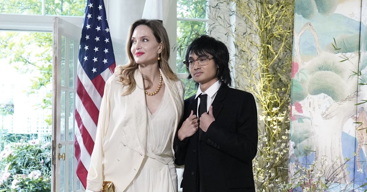 Angelina Jolie has son Maddox by her side as she leaves Washington DC