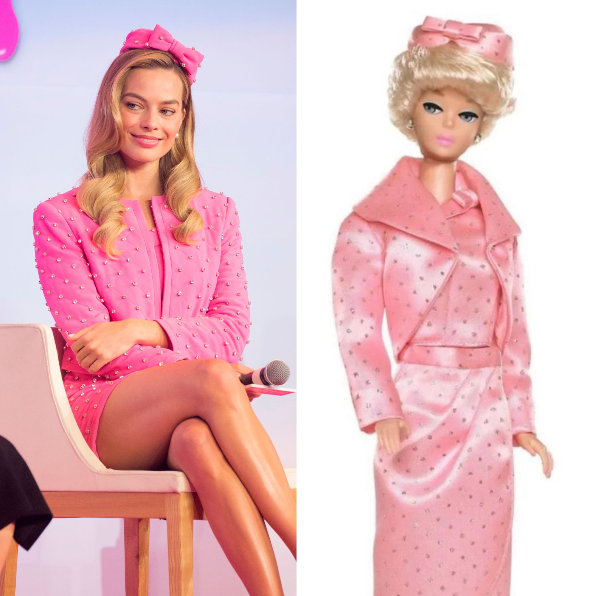 Margot Robbie wears 1960s Barbie look at 'Barbie' premiere 
