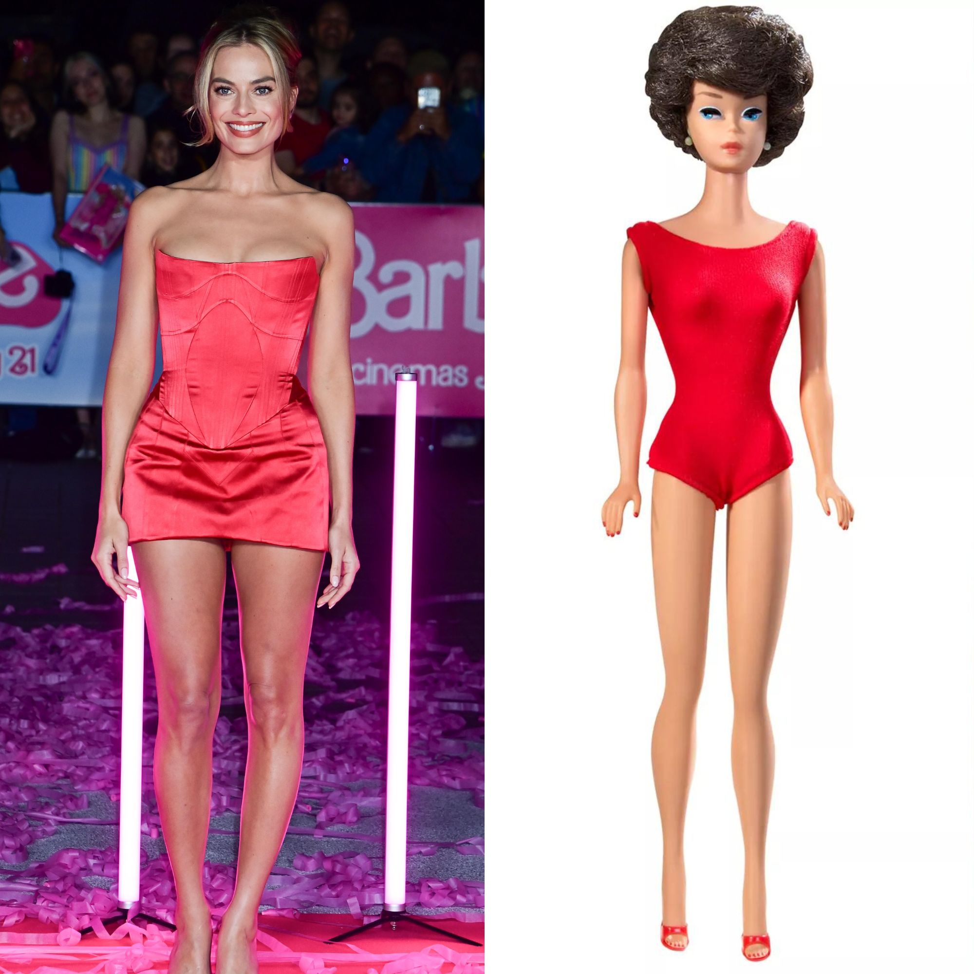 Margot Robbie Barbie Photocall Red Mini Dress - Hot Celebs Home