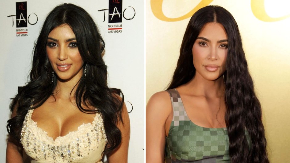 kim kardashian before and after hair