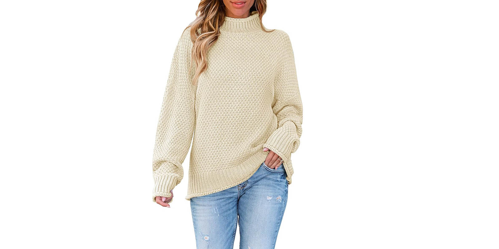 CABLE-KNIT TURTLENECK SWEATER - … curated on LTK