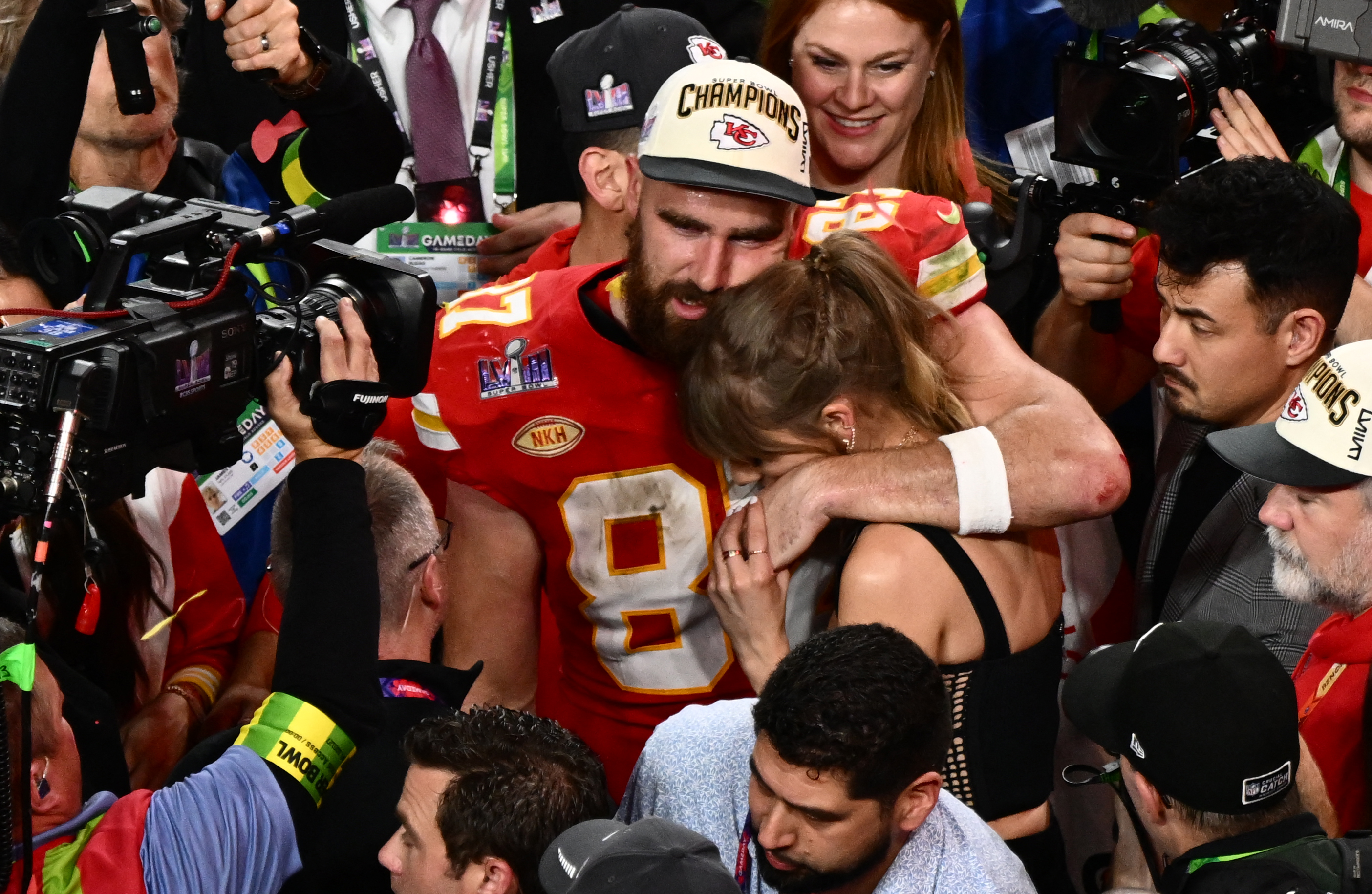 Taylor Swift and Travis Kelce Attend Super Bowl Afterparty