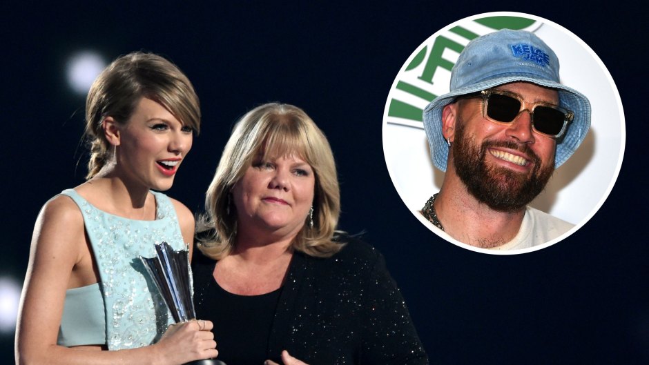 Travis Kelce Celebrates Eras Tour Stage Debut With Taylor Swift's Mom Andrea