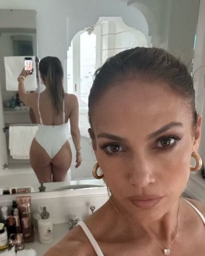 Jennifer Lopez Poses in White Swimsuit After Filing for Divorce