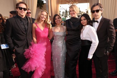 Tom Ackerley, Margot Robbie, America Ferrera, Greta Gerwig, Ariana Greenblatt and Noah Baumbach