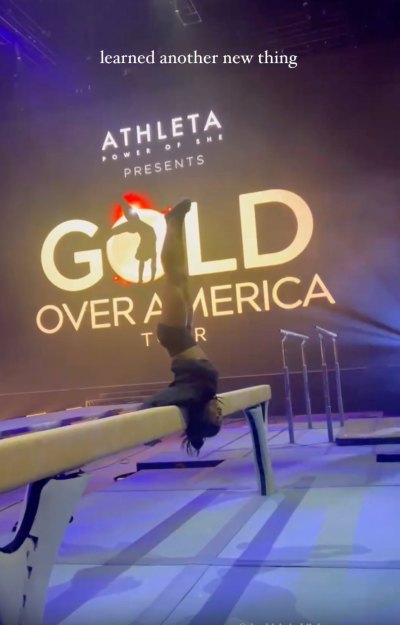 Simone Biles Shows Off New Balance Beam Skill Ahead of Tour